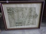 a picture of a picture of a map in a frame