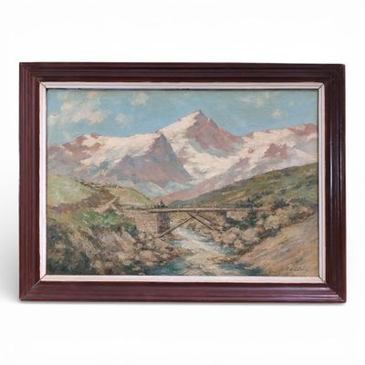 Clément CASTELLI (1870-1959) La neige, pont du Chazelet