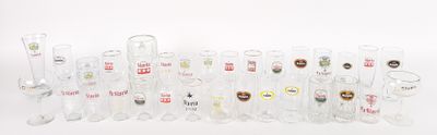 Collection de 31 verres à bière LA SLAVIA.