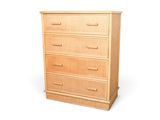 image d'une commode en bois sur fond blanc