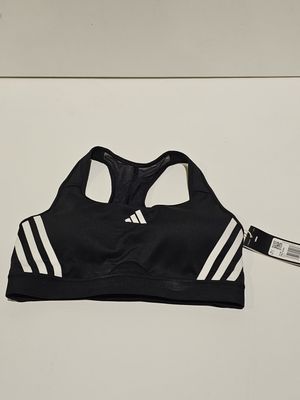 adidas black and white sports bra top