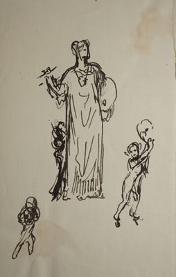 CHAPU Henri, attribué à, Vierge à l'enfant - Allégorie de la…