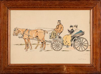 D’après Philippe ROQUE La comtesse de Noailles en promenade …