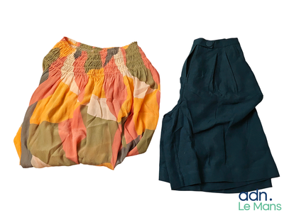 deux vêtements posés sur une surface blanche