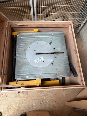 an overhead view of a box with a clock inside of it