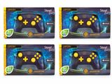 four packs of nintendo wii game controllers with yellow buttons