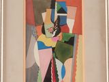 an image of a painting of a vase and a vase on a table