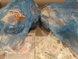 two bags of food sitting on top of a counter