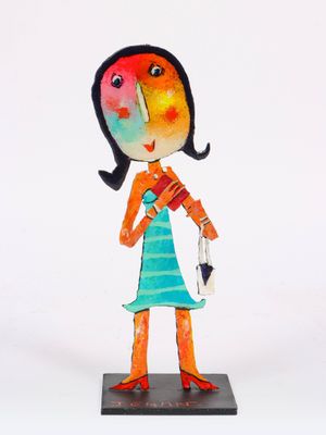painting of a woman holding a knife and a knife in her hand