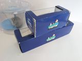 a blue box that has a toothbrush inside of it