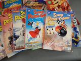 a lot of children ' s books that are on the table