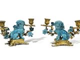 pair of blue and gold figurines of foo foo foo foo foo foo foo foo foo foo foo foo foo foo foo foo foo foo foo foo foo foo foo