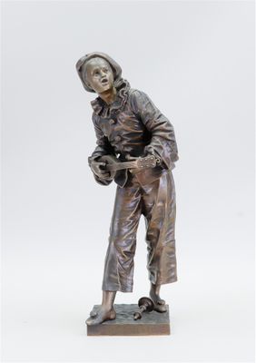 Eutrope Bouret (1833 - 1906) Au clair de la lune, sculpture …