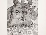 une image représentant un dessin d'un chien portant un chapeau sur la tête