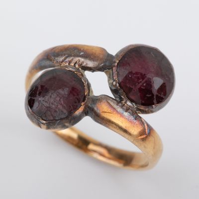 Bague "vous et moi", grenats , monture or 18K