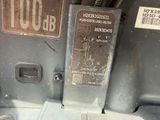 a close up of a metal box with a number on it