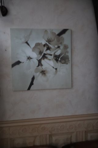 Ensemble de décoration (miroir, tableaux), mini chaine Hifi
