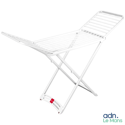 an image of a white ironing board sitting on top of a white table