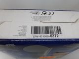 a box with a barcode on it sitting on a table
