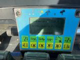 a blue and green display on the back of a vehicle