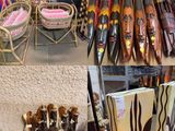 many different pictures of a store with many different items