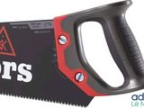 an image of a hand saw with a sign on it