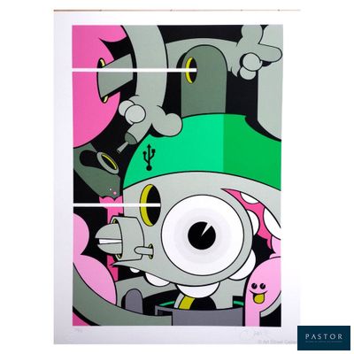 a picture of a picture of a cartoon character on the wall