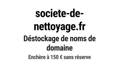 Nom de domaine societe-de-nettoyage.