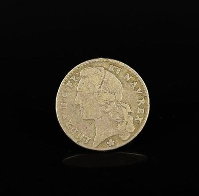 FRANCE - LOUIS XV. Pièce de 1/5 d'écu au bandeau en argent.