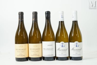 six bouteilles de vin sont alignées sur une surface blanche