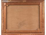 a painting of a brown frame with a brown background