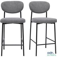 2 chaises de bar MILIBOO Breka - Gris - Descellé - TVA Récup…