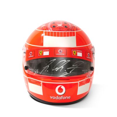 the helmet of michael schumacher, ferrari f1 team