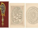 quatre types différents de motifs décoratifs sur fond blanc