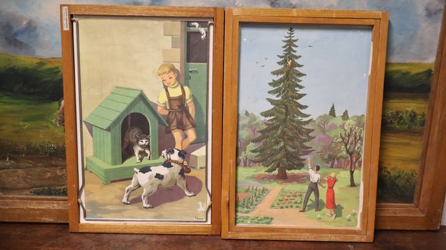 Deux lots de tableaux pédagogiques édition ROSSIGNOL Montmorillon...