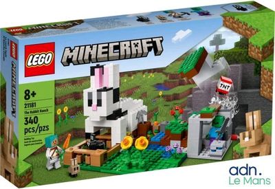 the lego minecraft bunny is in the box and ready to be played