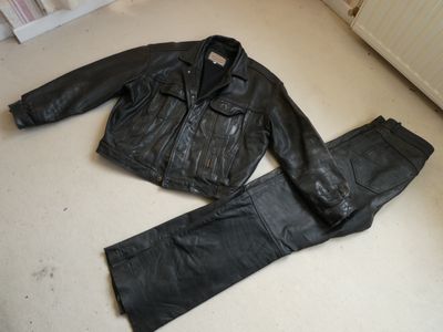Blouson en cuir HK HELSTON'S - XL et Pantalon en cuir LAST R…