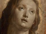 an image of a painting of a woman with long hair