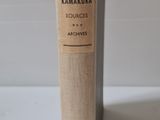 a book that is sitting on a white table