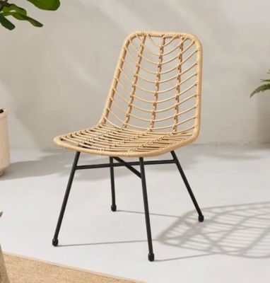 Lot de 2 chaises de jardin KOMODO - Imitation rotin naturel …