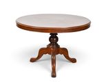 image d'une table en bois avec un plateau en marbre sur fond blanc
