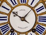 a close up of a clock with roman numerals on it