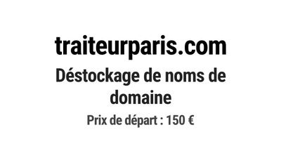 Nom de domaine traiteurparis.com.