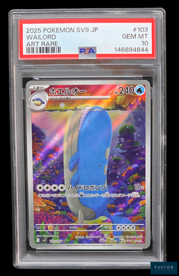 La carte Pokémon se trouve dans un étui en plastique transparent