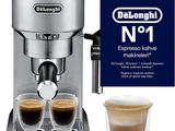 delonghi espresso coffee machine with a cup of espresso coffee