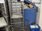 a lot of shelves that have food in them