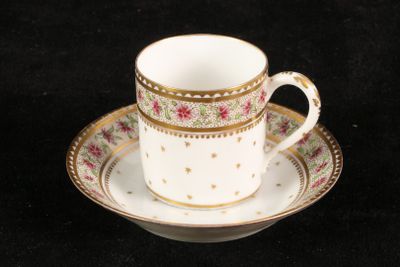 a cup and saucer on a saucer on a black background