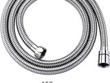 a close up of a shower hose on a white background