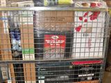 a cart that has a bunch of boxes on top of it