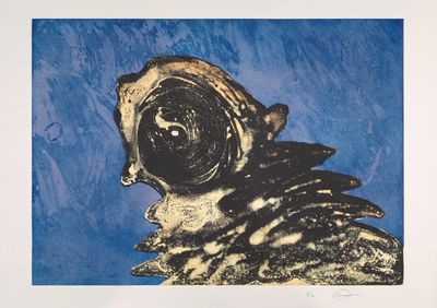 an image of a black and white drawing of a man in a diving suit